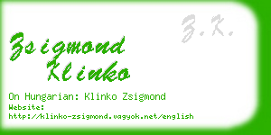 zsigmond klinko business card